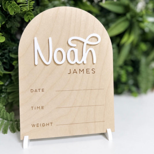 Baby Birth Announcement Plaque