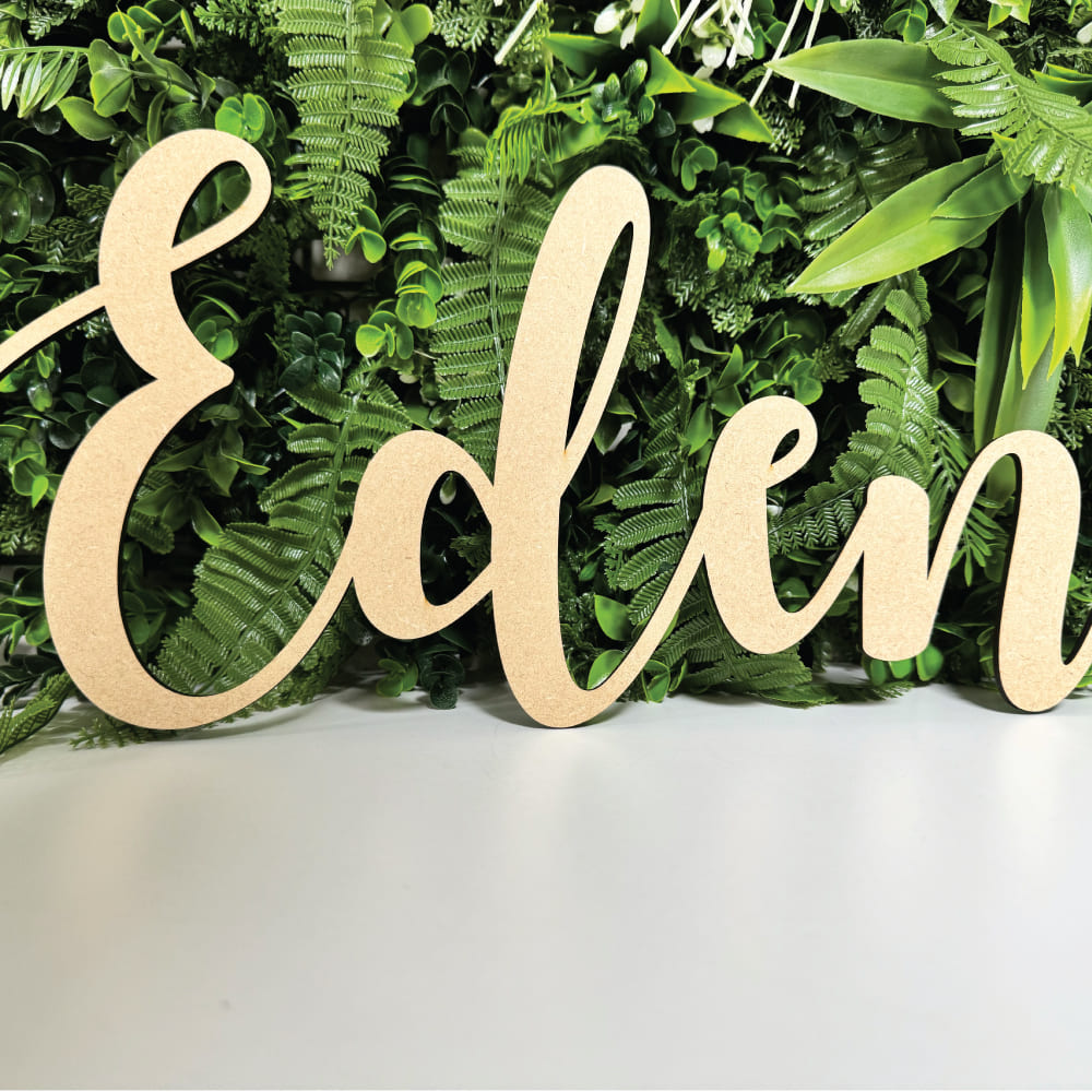 Non-Painted MDF Wooden Name Sign