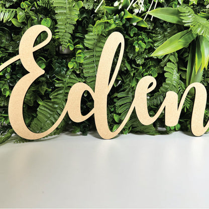 Non-Painted MDF Wooden Name Sign