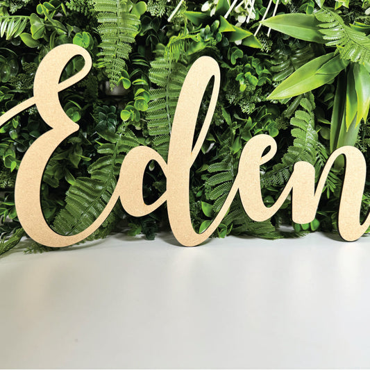 Non-Painted MDF Wooden Name Sign